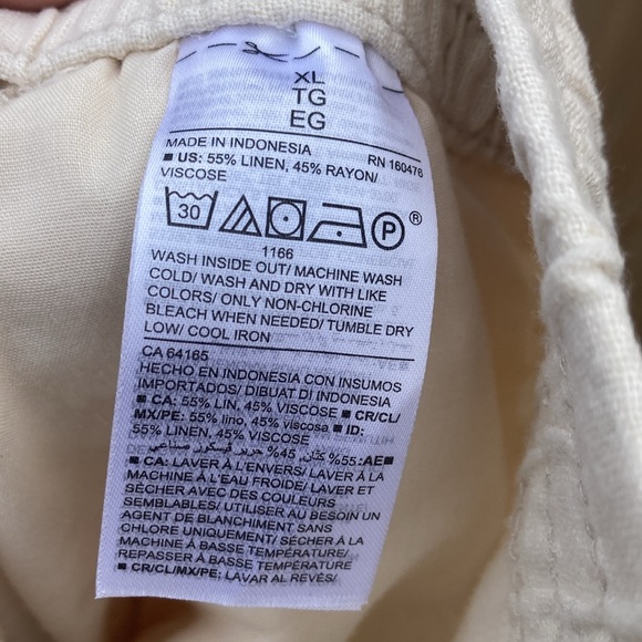Brand new old navy linen pants- wide leg -XL-cream/beige color- - Picture 6 of 12